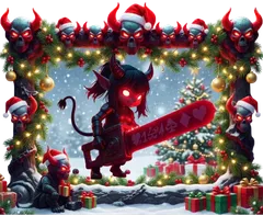 Fast Game Fast games tile with a devil girl and a casino chainsaw