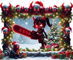 Live Live games tile with a devil girl and a SawSpin chainsaw
