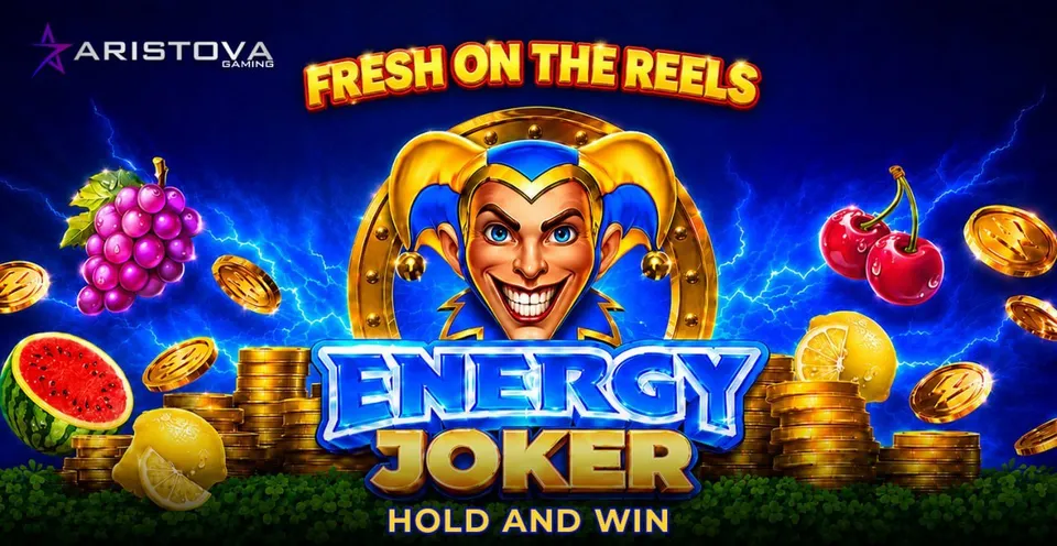 Aristova pokies at SawSpin Aristova Energy Joker hold and win pokie banner from the SawSpin studios